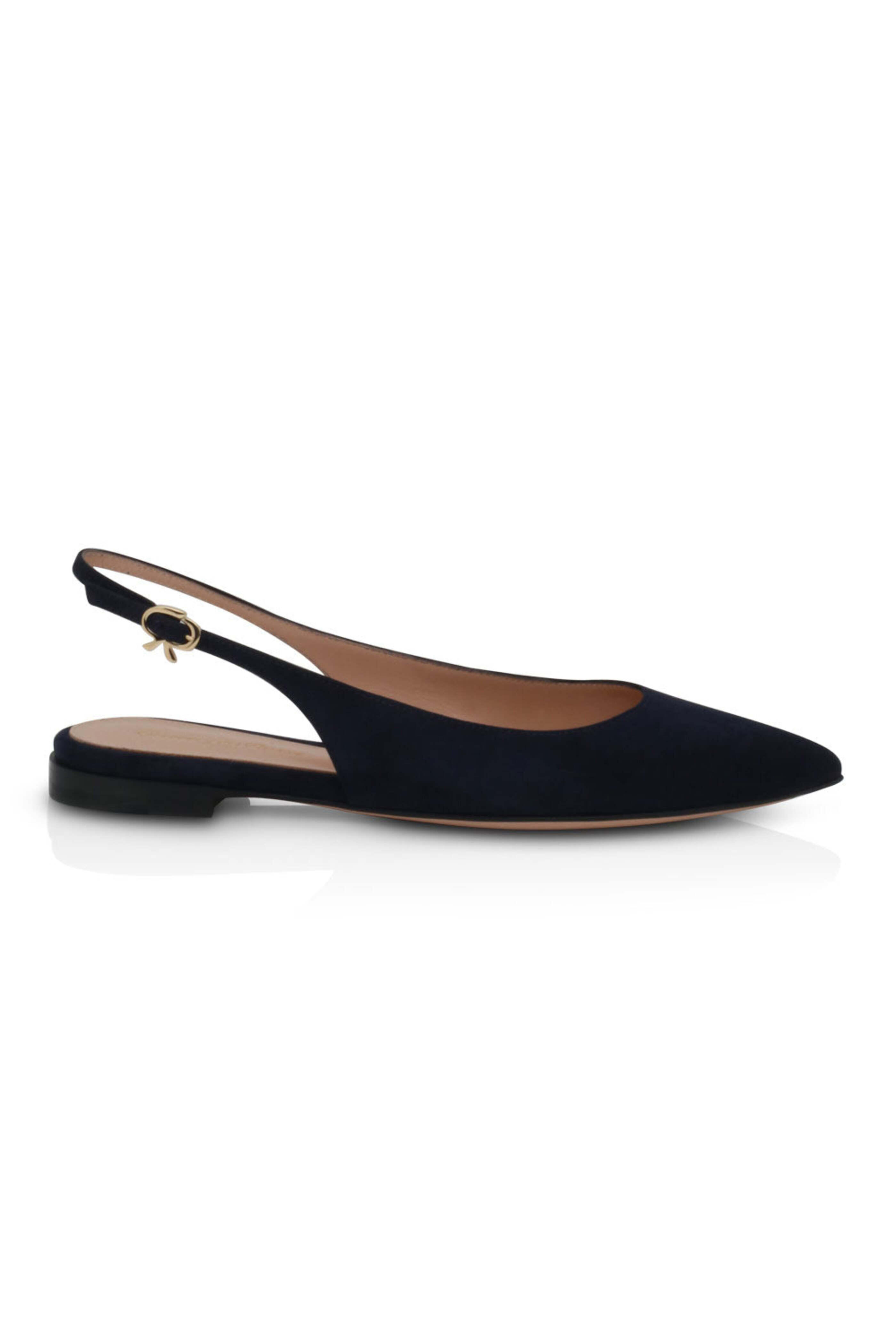 Gianvito Rossi - Ribbon Slingback Flat in Denim