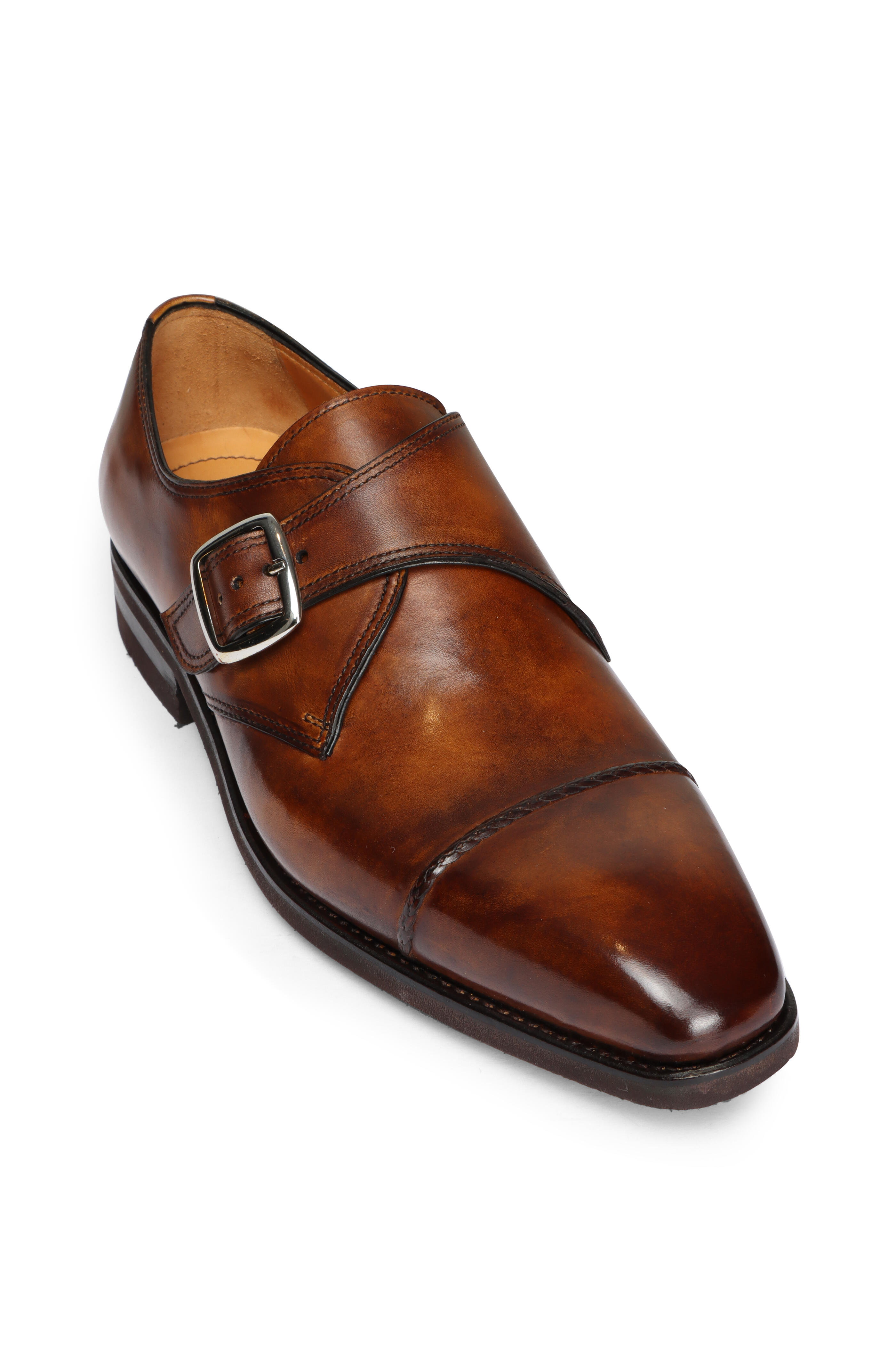 Bontoni - Gregorio Bruciato Brown Leather Monk Strap Dress