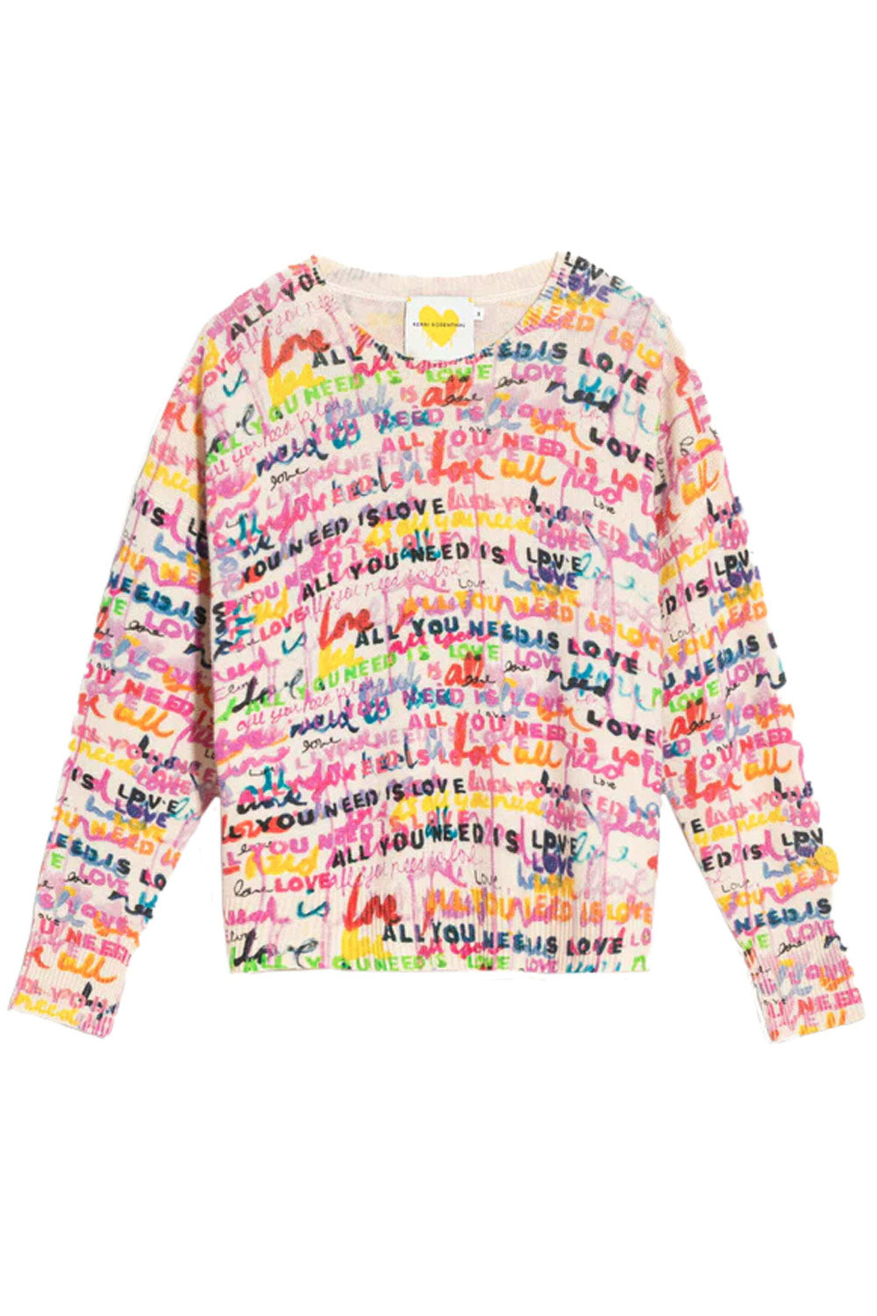 Kerri Rosenthal - Rainbow Love Is All You Need Boyfriend Sweater