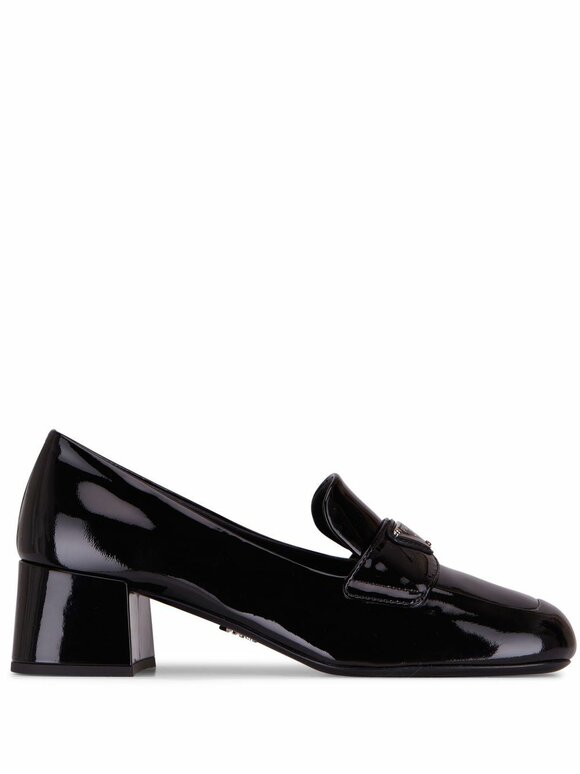 Prada - Black Patent Leather Logo Loafer, 45mm