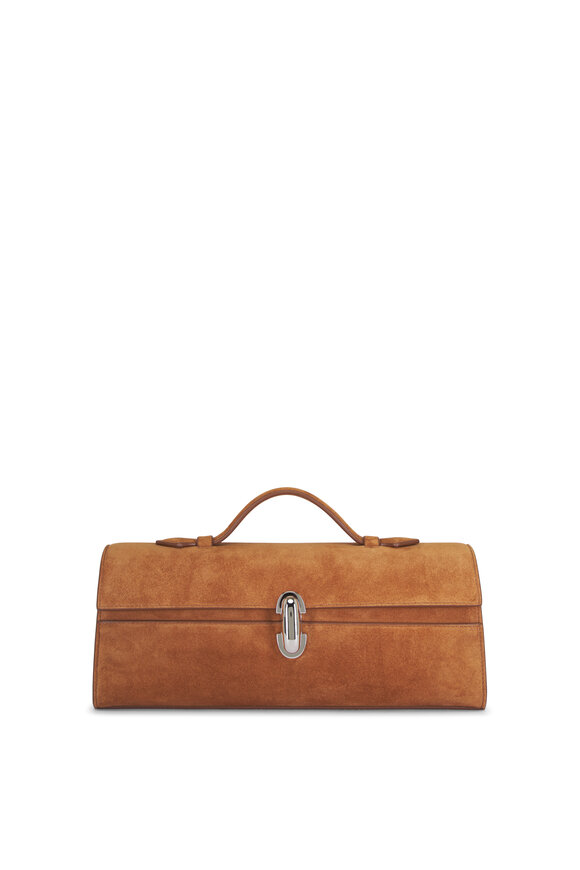 Savette Slim Symmetry Brown Suede Pochette - view 1