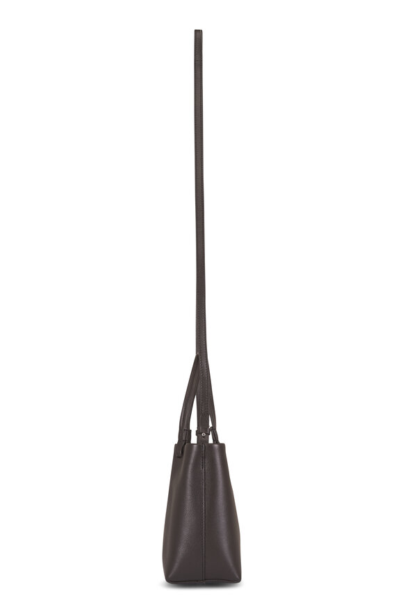 The Row Small Park Walnut Grained Leather Tote - view 3