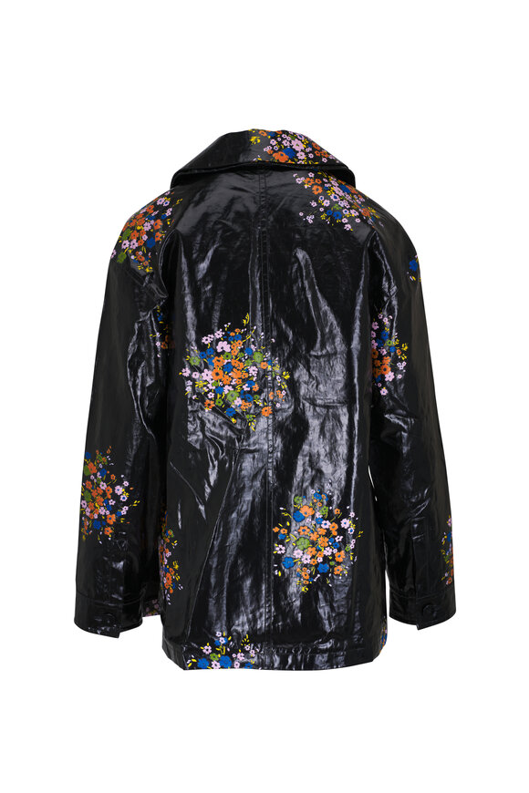 Jil Sander Haribo Black Floral Print Boxy Jacket - view 4