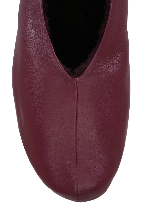 The Row Stella Carmine Shearling Lined Flat - view 4