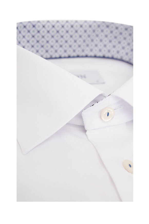 Eton - Solid White Cotton Dress Shirt