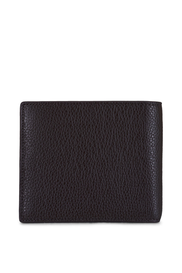 Want Les Essentiels Branson Dark Brown Pebbled Leather Card Case - view 2