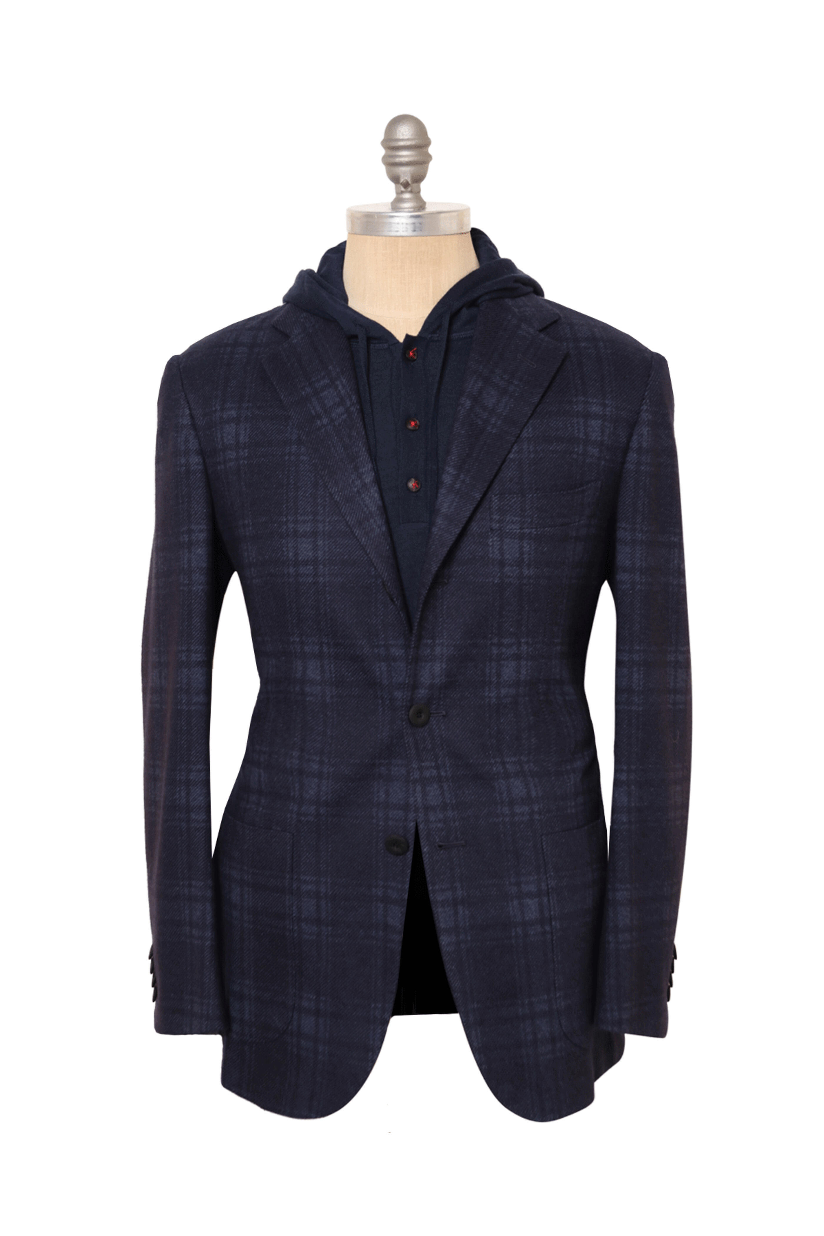 KNT - Blue & Light Blue Plaid Sportcoat