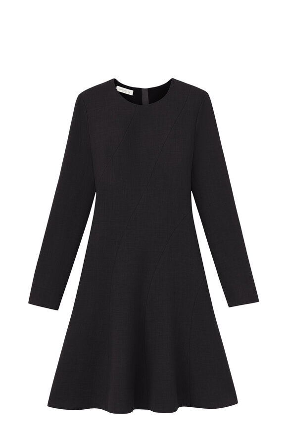 Lafayette 148 New York - Black Nouveau Wool Crepe Dress