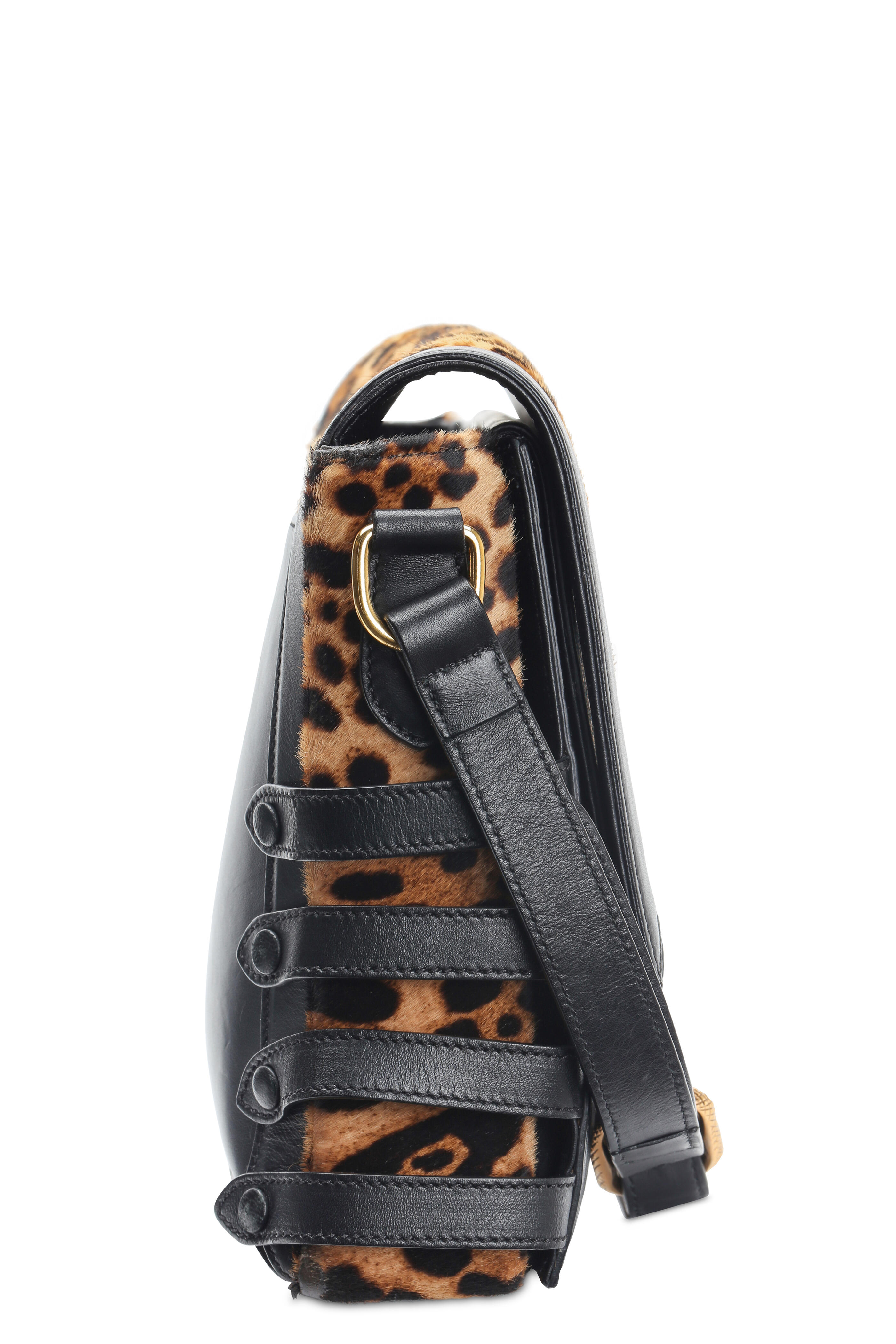 Crossbody Bag Vicky Patent Leather Black Leopard