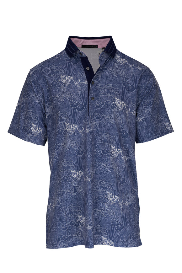 Greyson Hidden Truth Falcon Blue Polo 