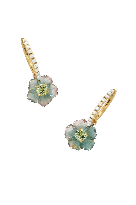 Irene Neuwirth One of a Kind Tourmaline Flower Earrings