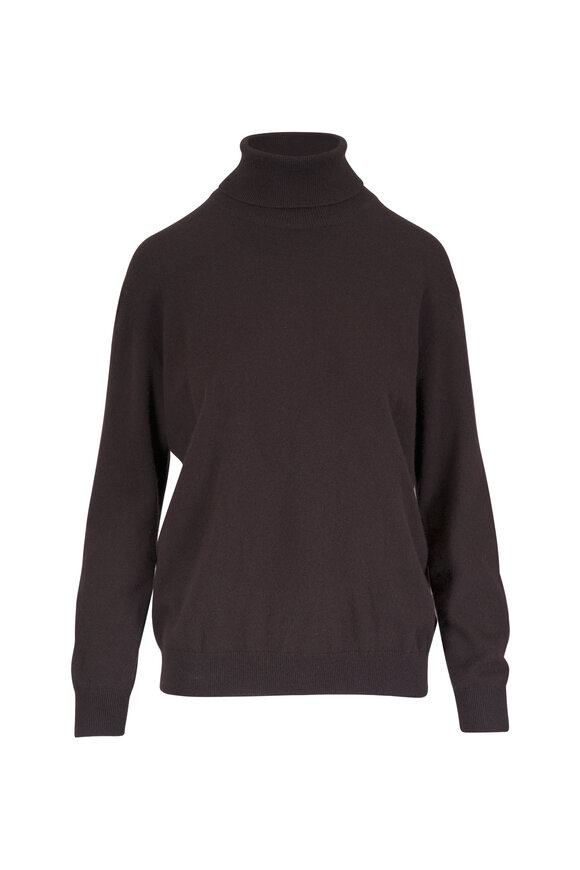 Brunello Cucinelli Cafe Noir 2-Ply Cashmere Turtleneck - view 1