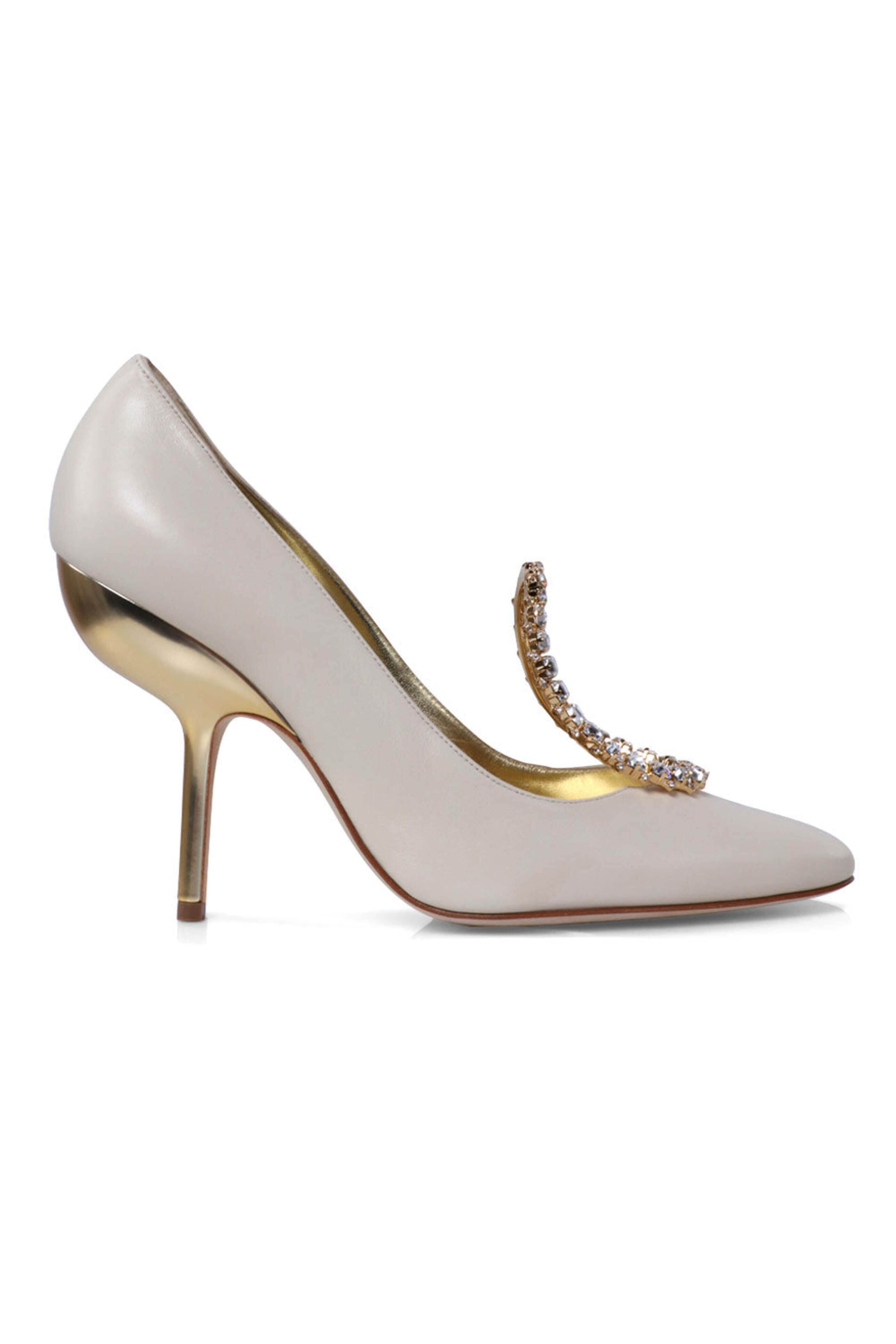 Manolo Blahnik - Nazma Samba Pump 105 in Light Cream