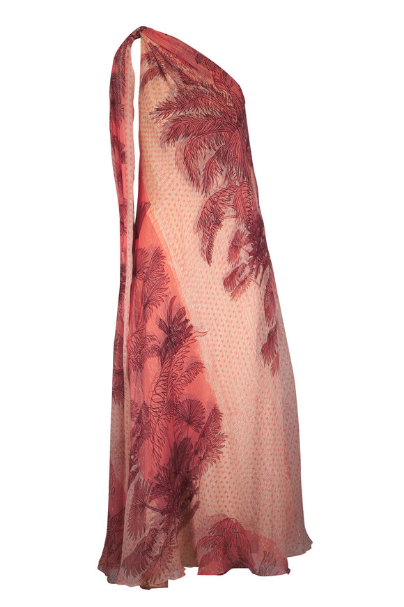 Johanna Ortiz Elegant Freedom Ecru & Peach Maxi Dress