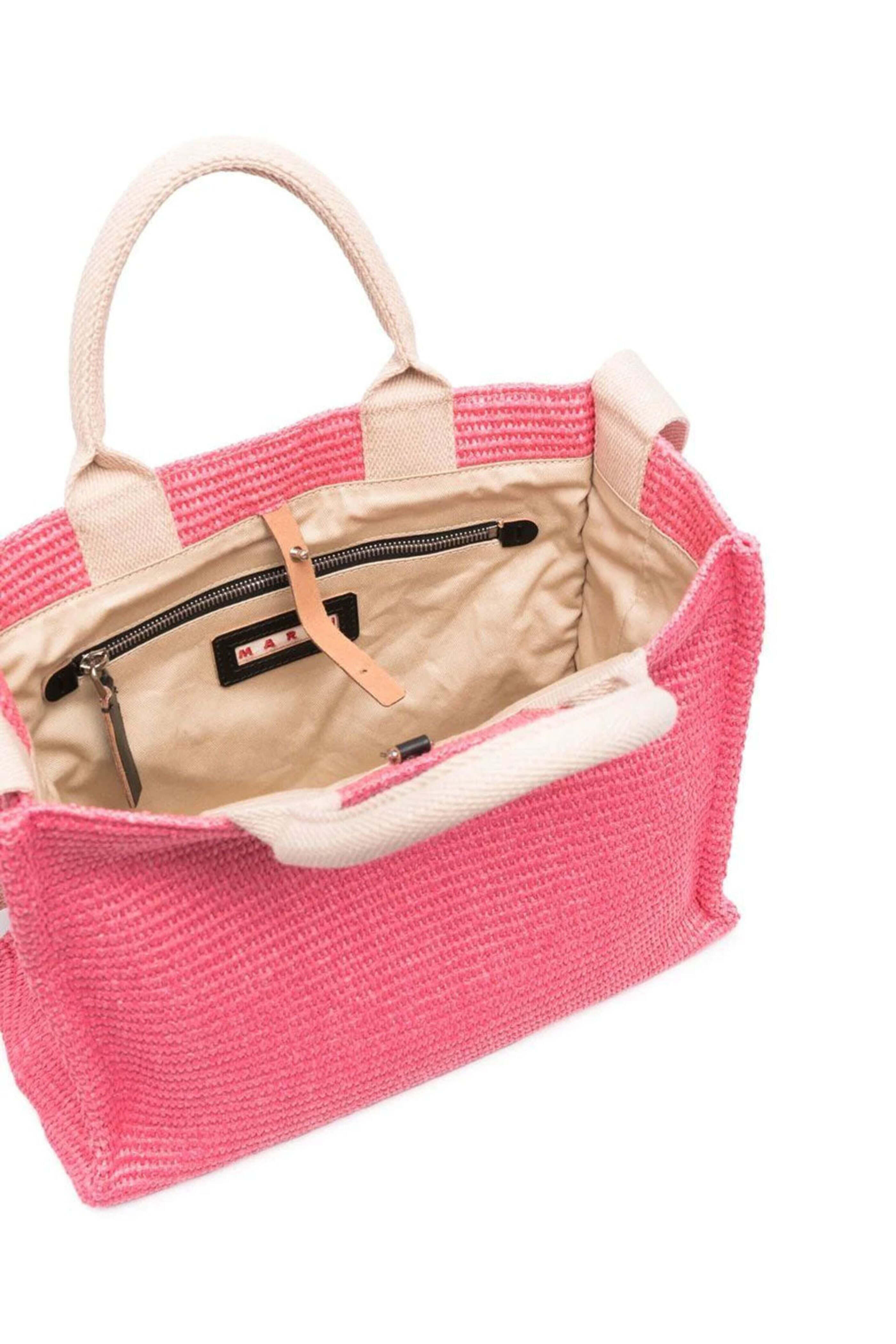 Marni - Embroidered Logo Tote in Pink