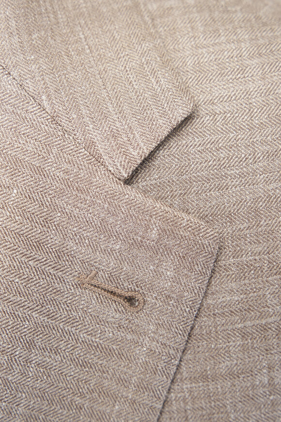 Canali - Tan Horizontal Herringbone Sportcoat