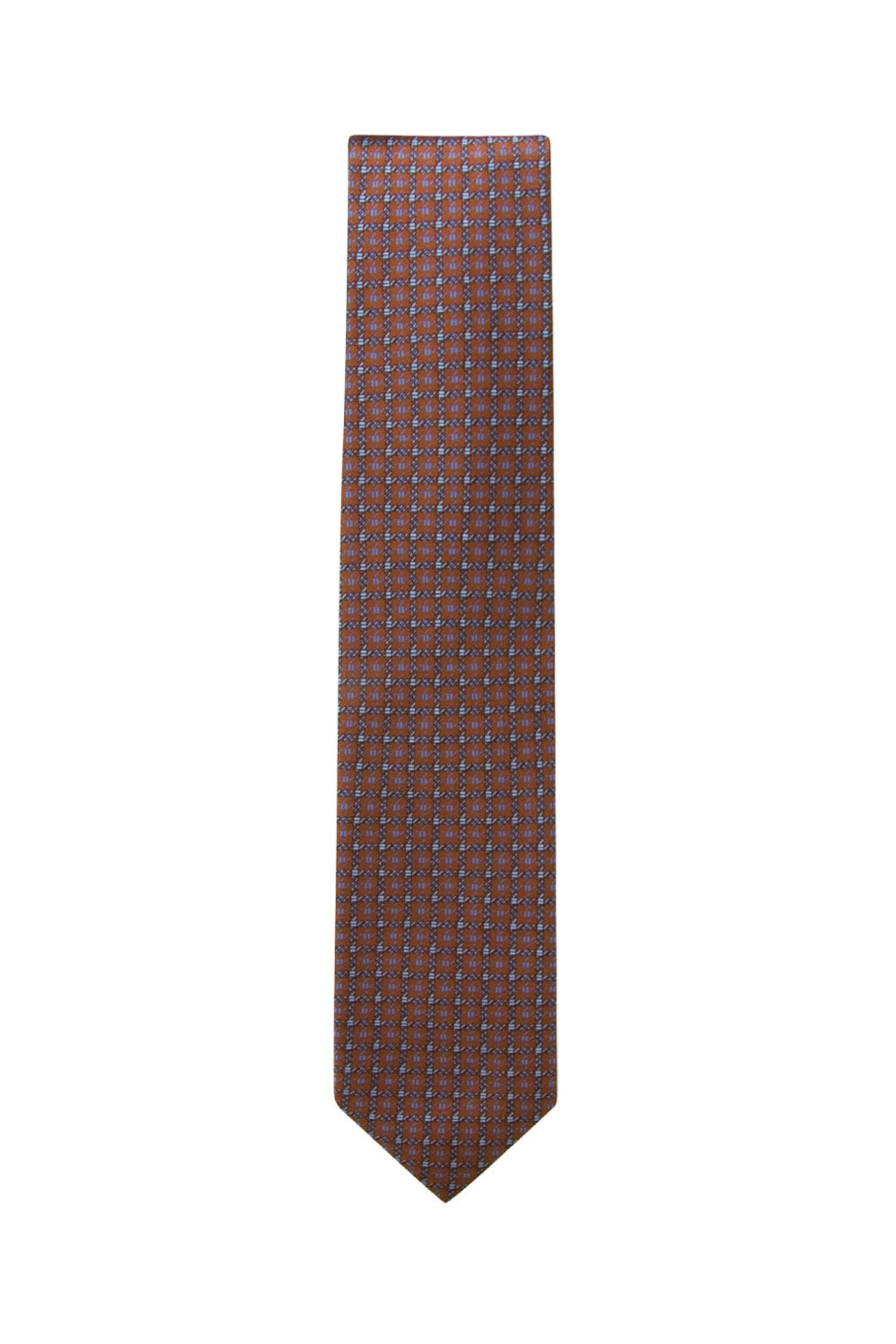 Dolce Punta - Bronze and Blue Squares Tie