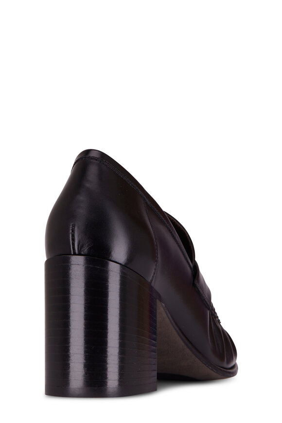 The Row - Black Leather Loafer Pump, 75mm