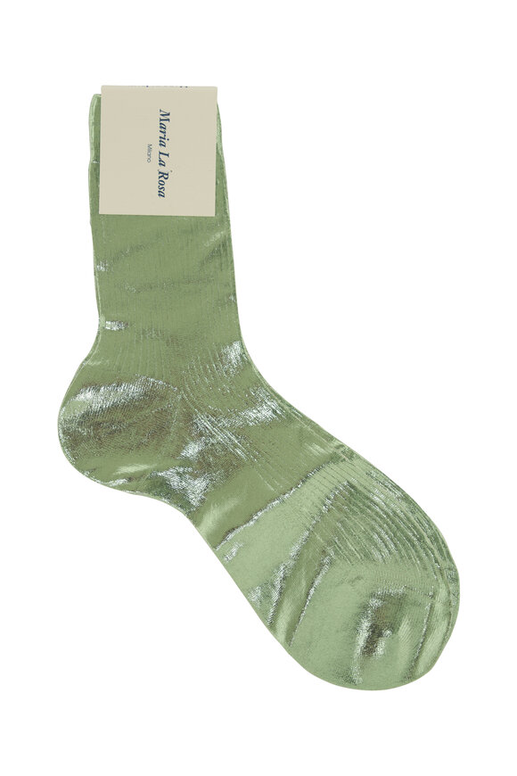 Maria La Rosa - Laminated One Pistachio Metallic Sock