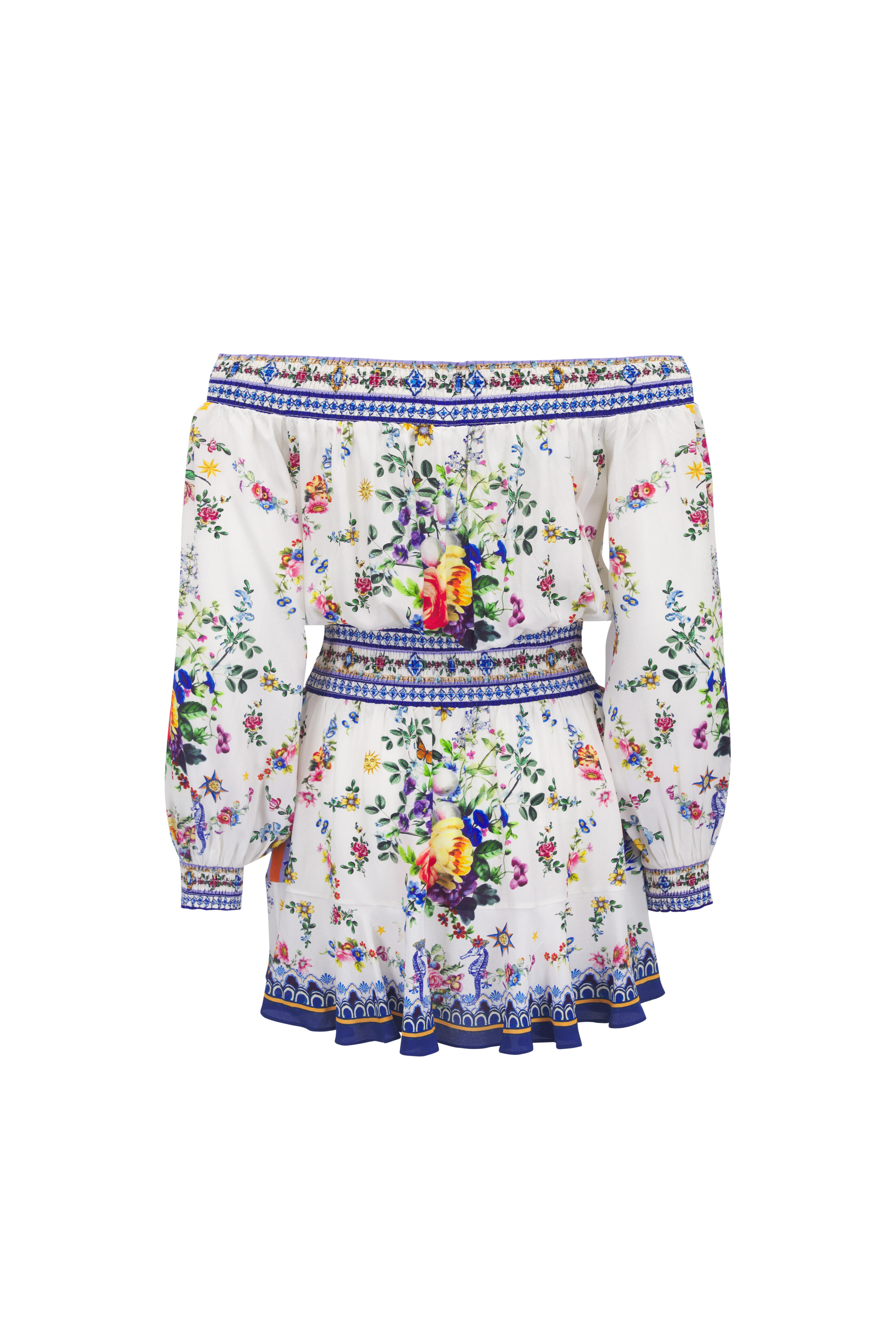 Camilla - Tiles Darls Multicolor Silk Mini Dress