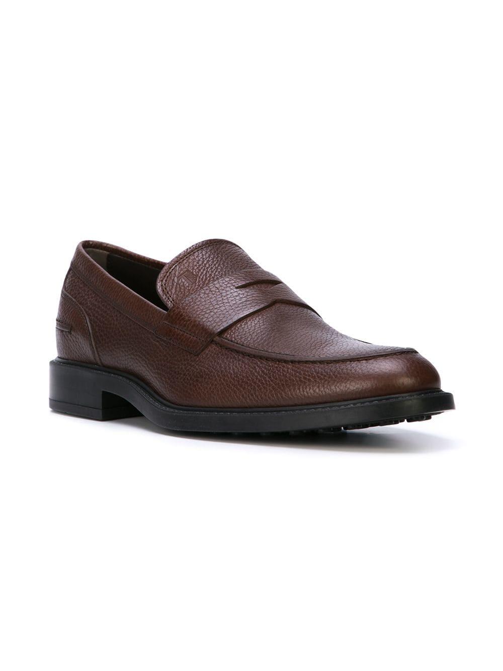 Tod's - New Boston Grained Leather Penny Loafer