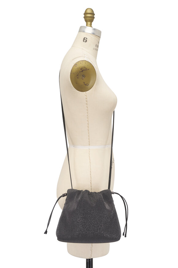 Brunello Cucinelli Ultrablack Monili Drawstring Shoulder Bag - view 6