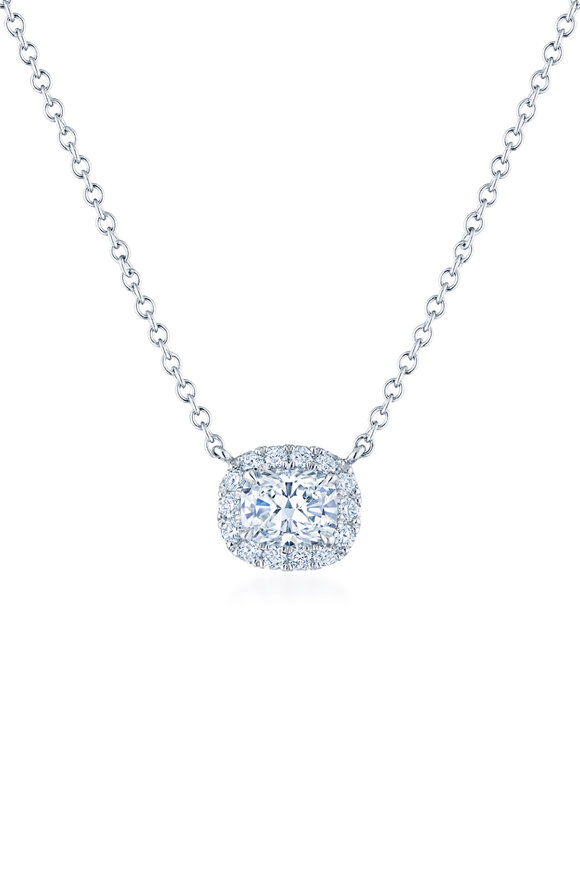 Kwiat Platinum Cushion Silhouette Pendant Necklace - view 1
