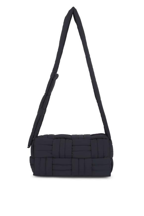 Bottega Veneta - Cassette Pouchette Black Woven Shoulder Bag