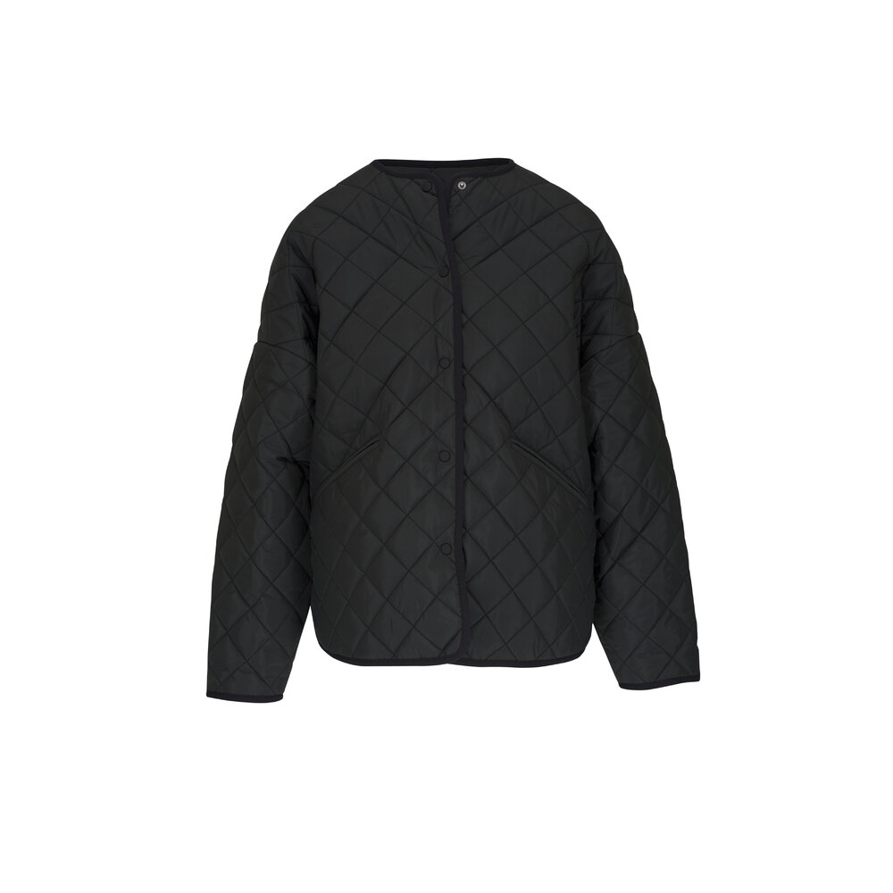 Totême - Quilted Black Jacket | Mitchell Stores