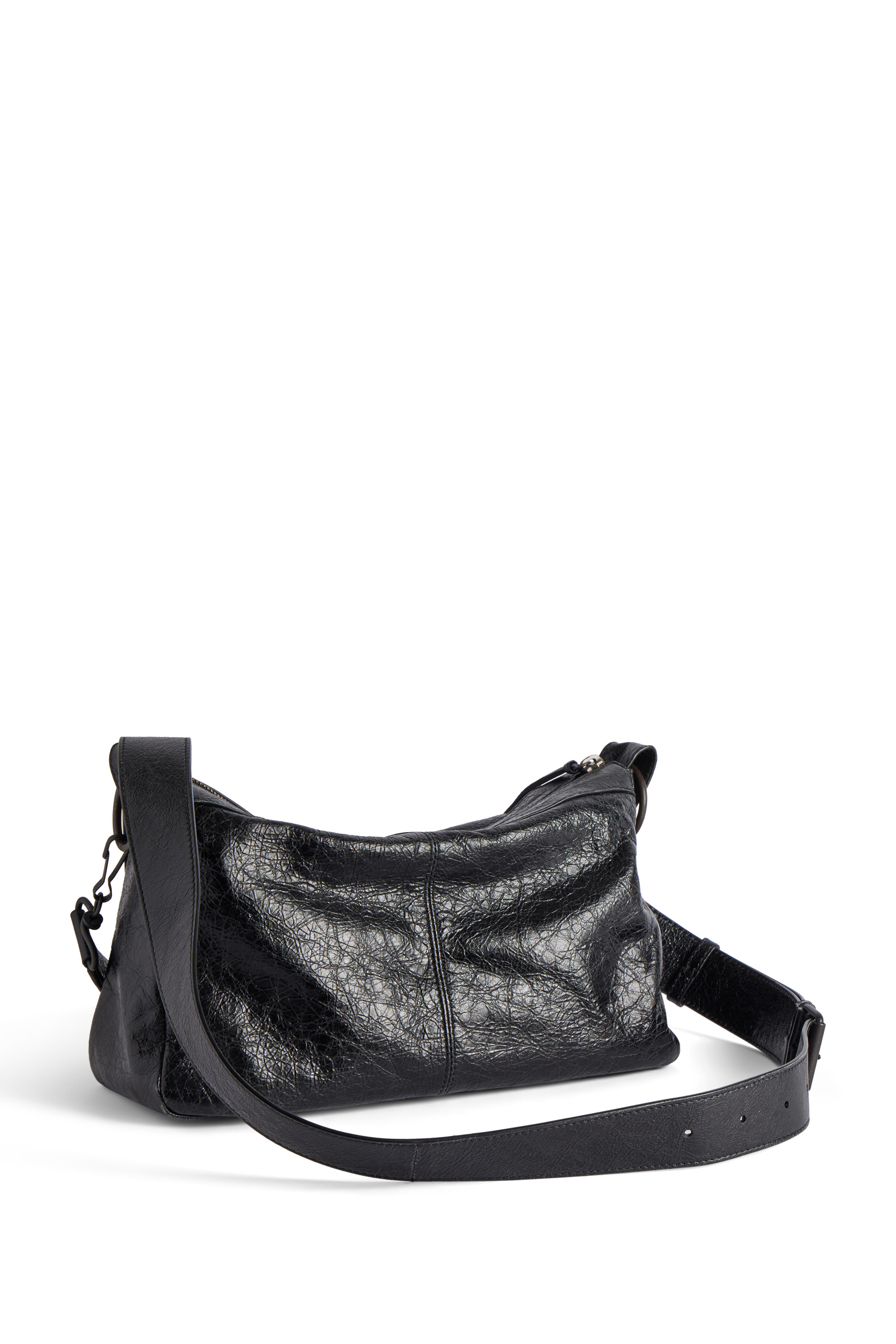 Balenciaga - Small Le City Moto Black Leather Shoulder Bag