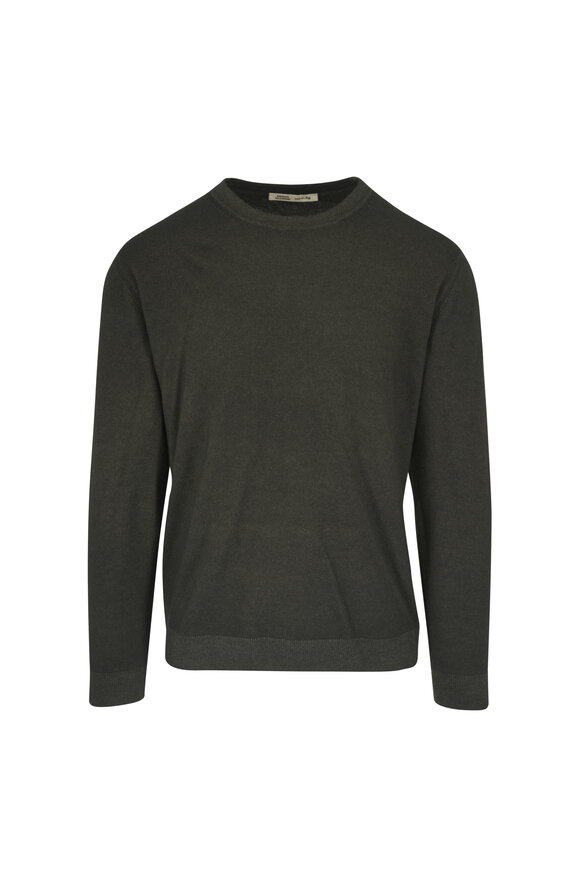 Maurizio Baldassari Green Cashmere Crewneck Sweater - view 1