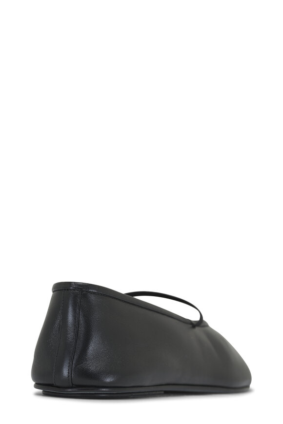 The Row - Black Elastic Leather Ballet Flat