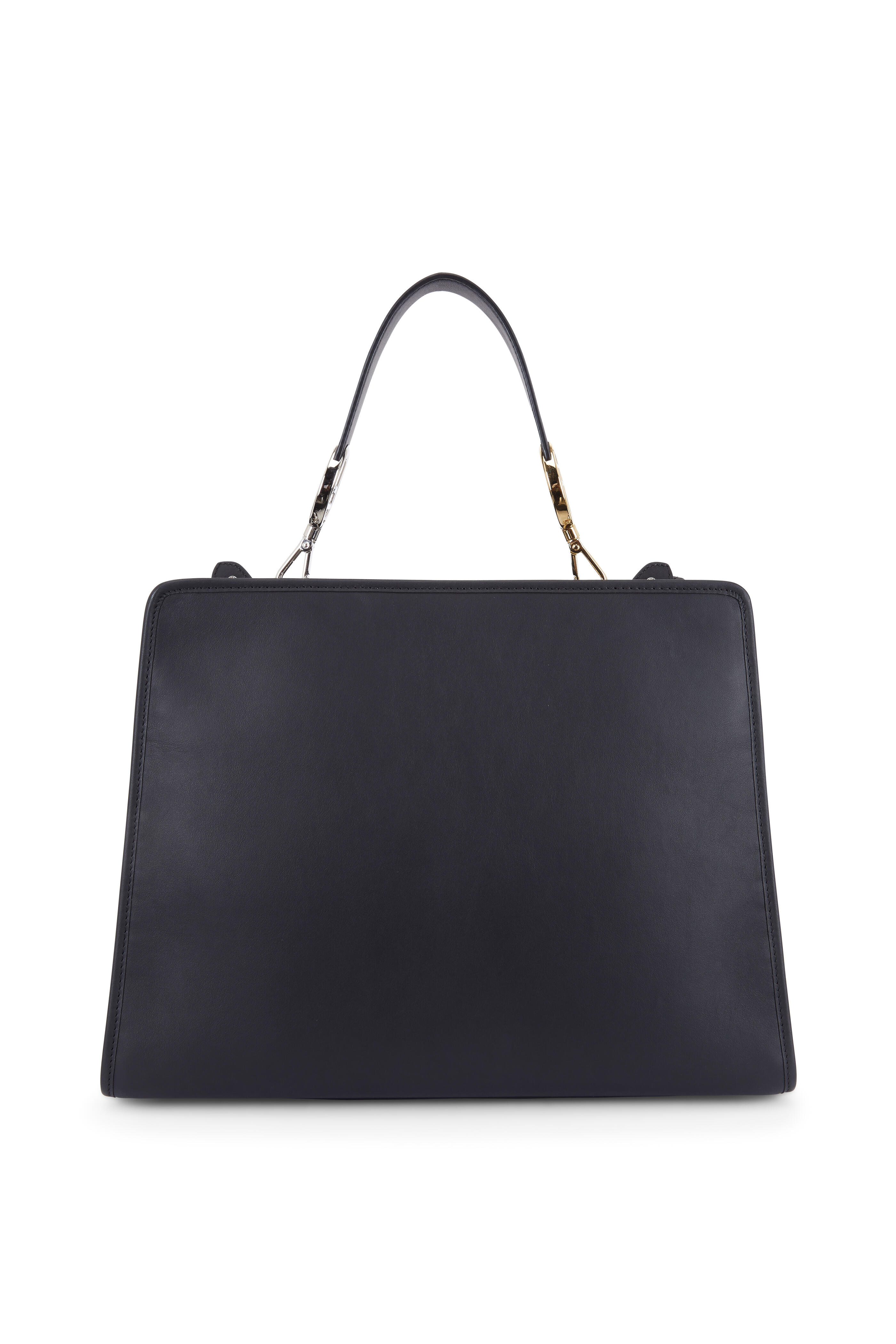 Fendi - Runaway Black Leather Large Luxe Tote Bag