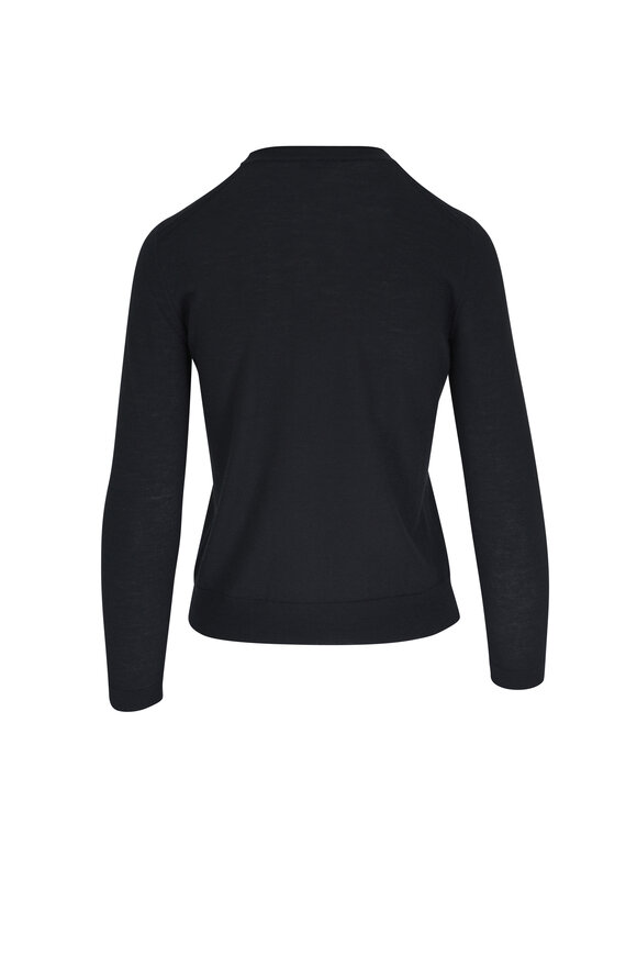 Lafayette 148 New York Black Crewneck Cashmere Sweater - view 6