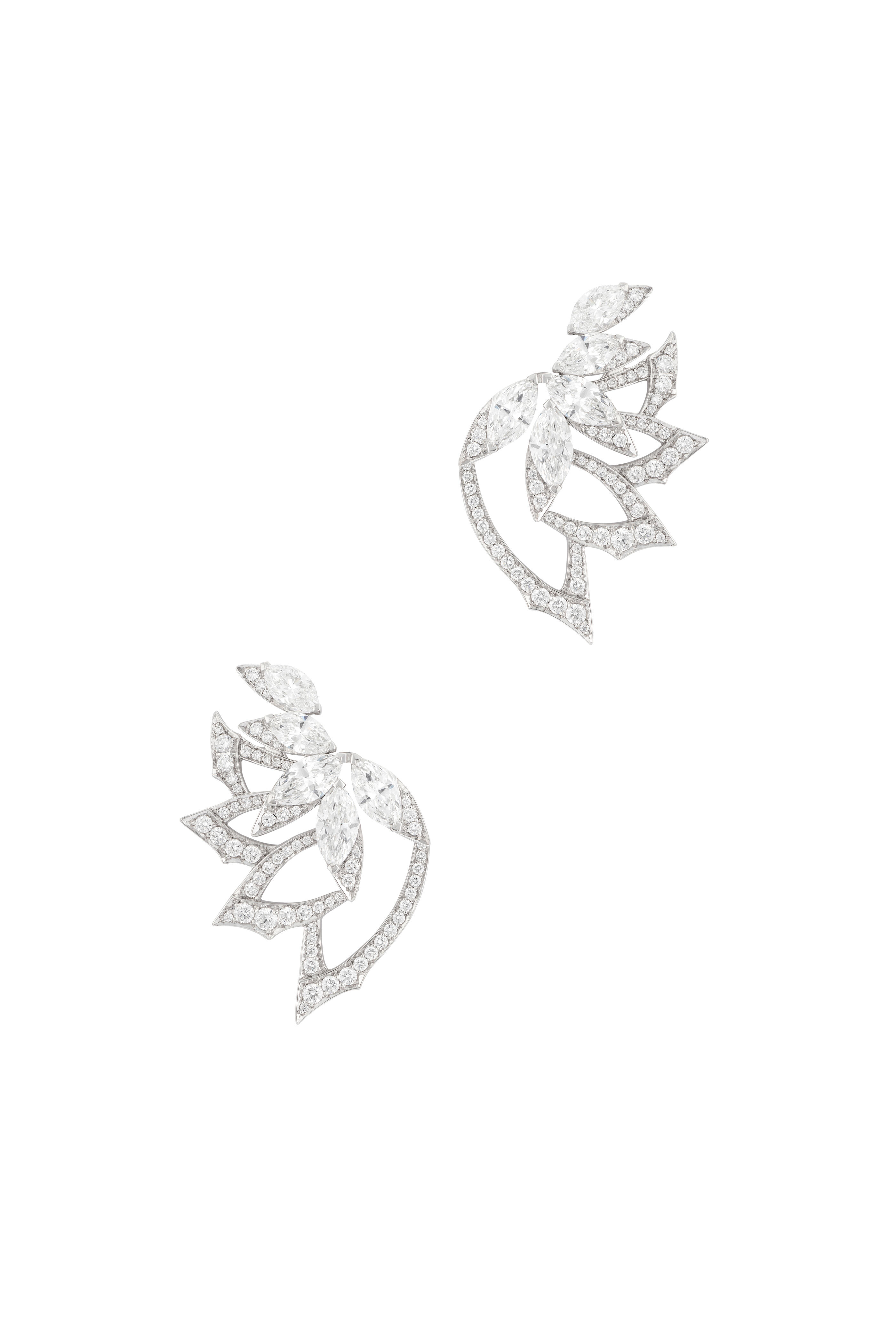 Stephen Webster - White Diamond Magnipheasant Plumage Earrings