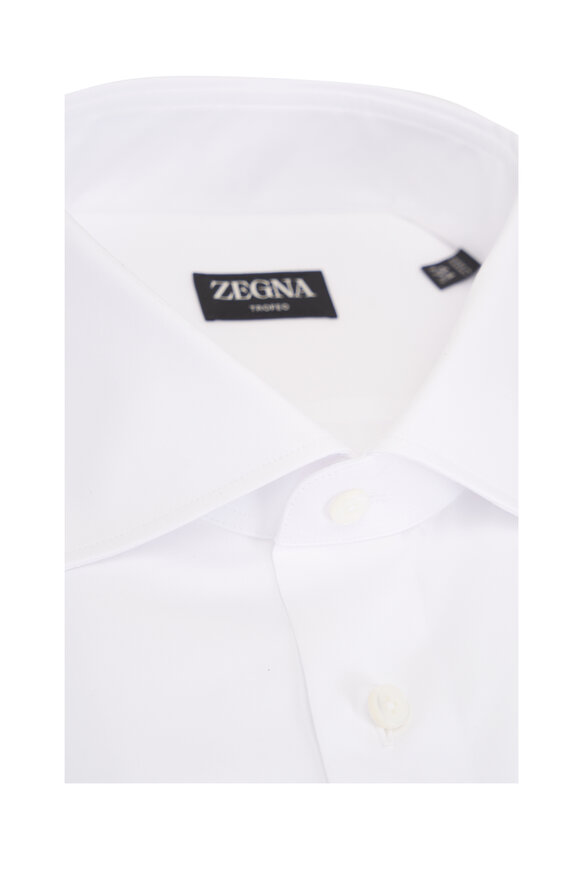Zegna Trofeo White Milano Dress Shirt - view 2
