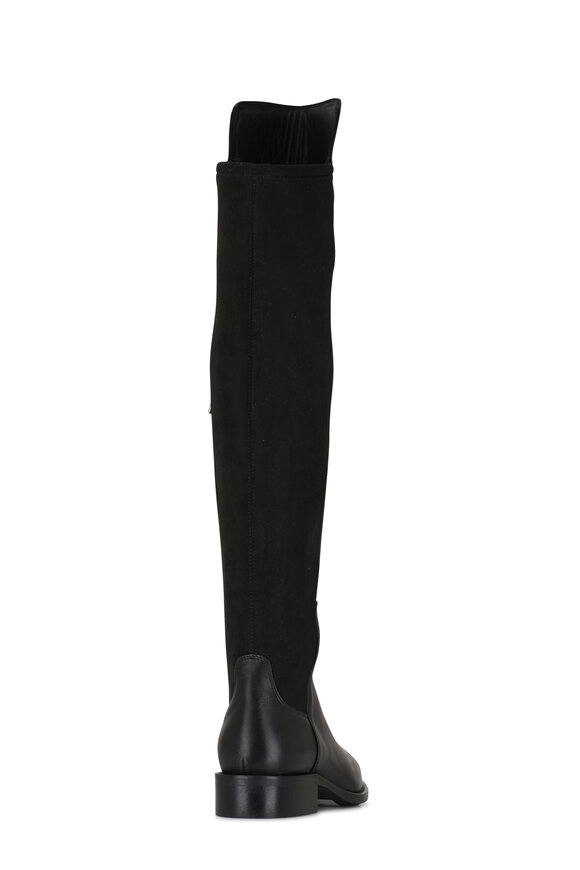 Aquatalia - Natessa Black Stretch & Leather Over-The-Knee Boot