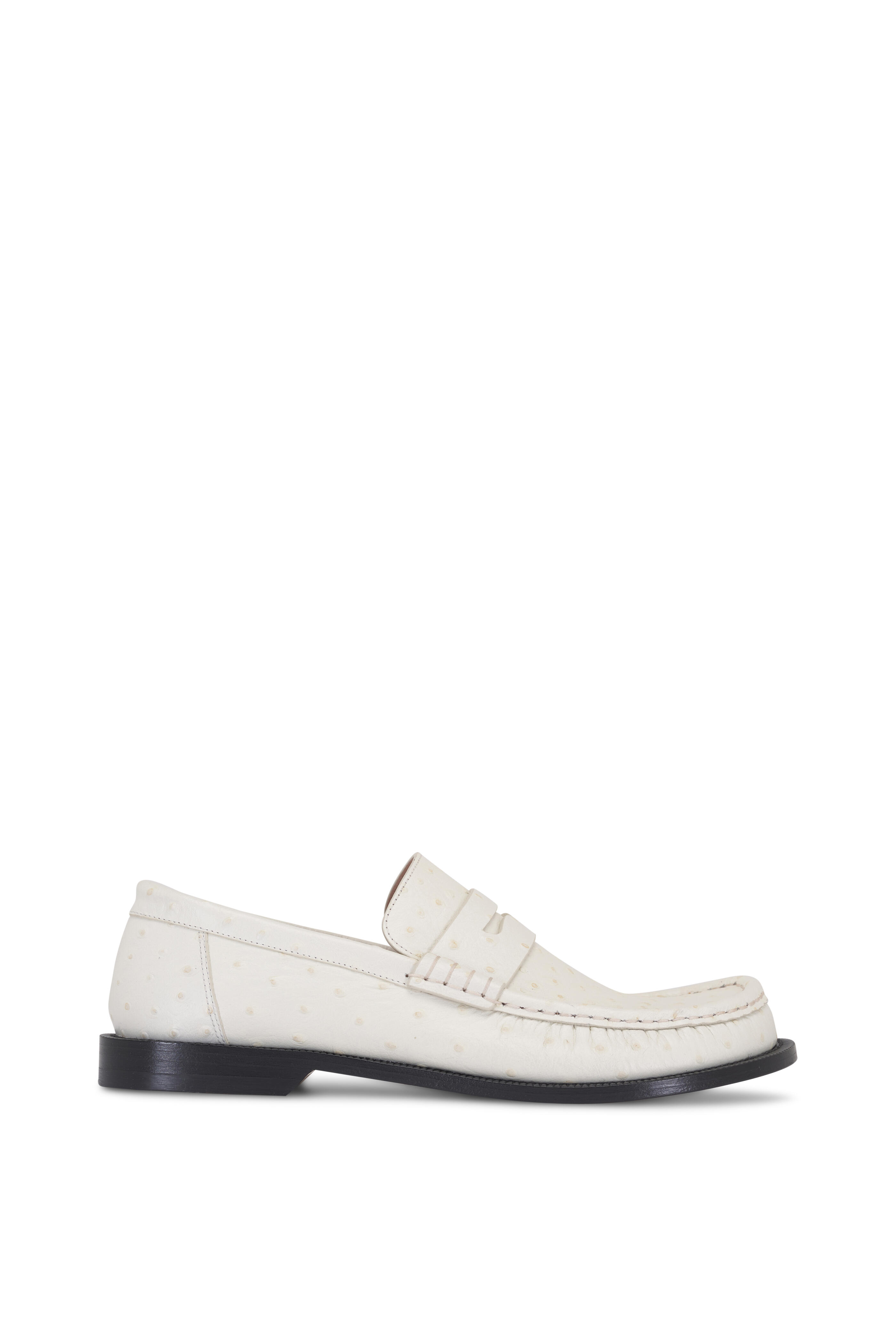 Loewe - Campo Ecru Leather Penny Loafer