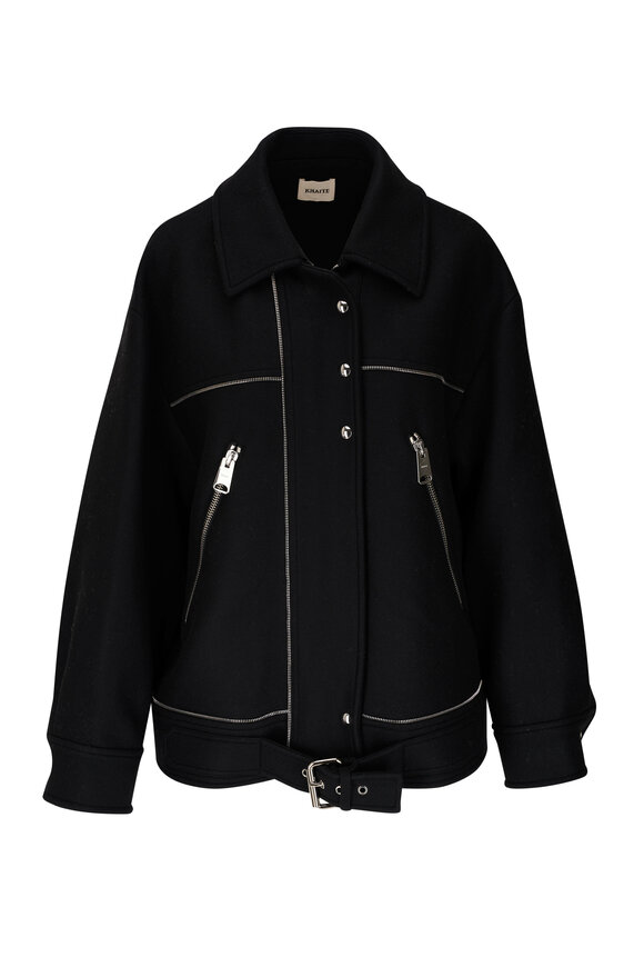 Khaite - Herman Black Wool Zipper Jacket 