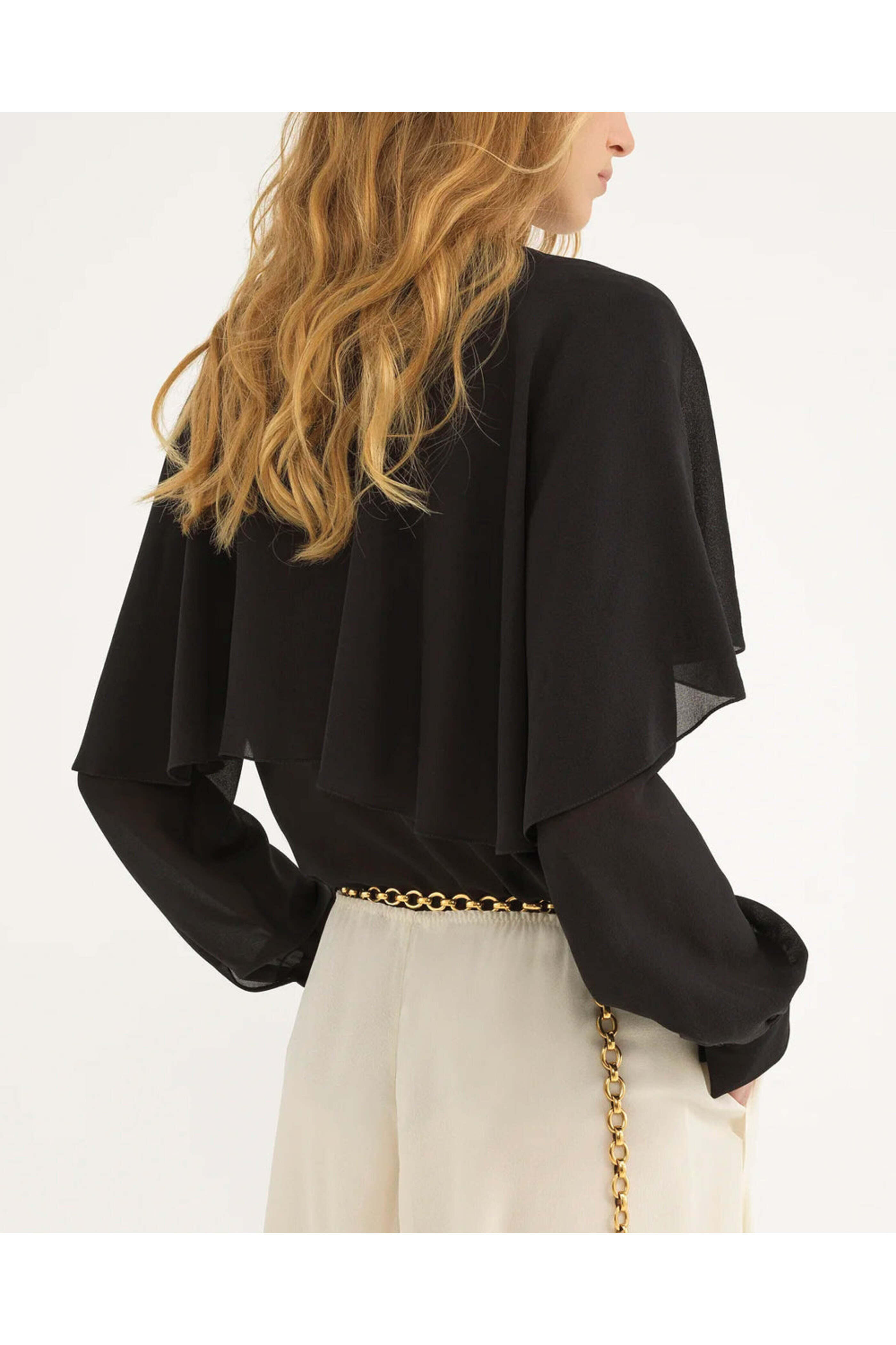 Chloé - Black Long Sleeve Layered Blouse