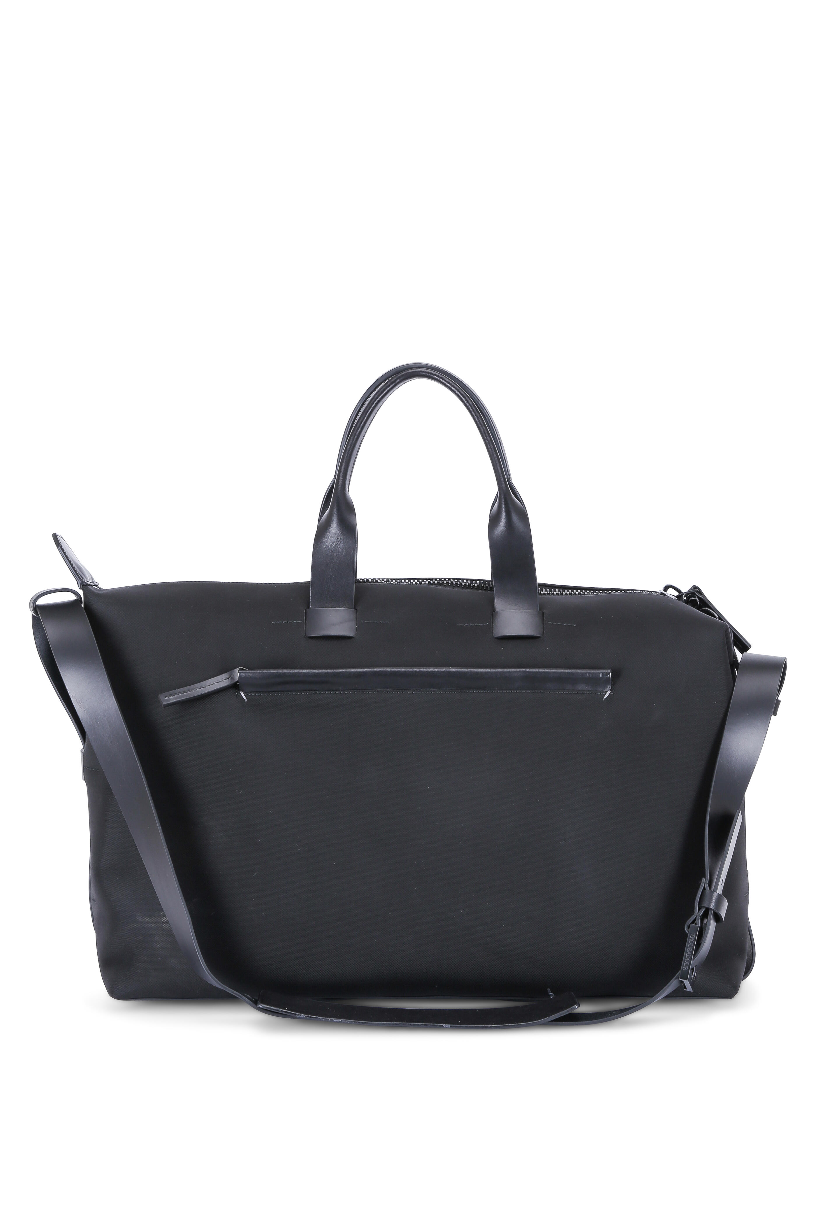 Troubadour - Black Nylon & Leather Weekender Bag
