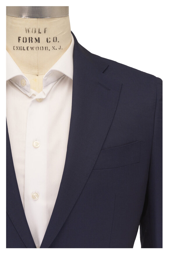 Atelier Munro Solid Blue Wool Suit - view 1