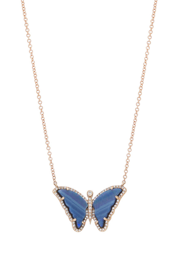 Kai Linz - Opal Diamond Butterfly Necklace