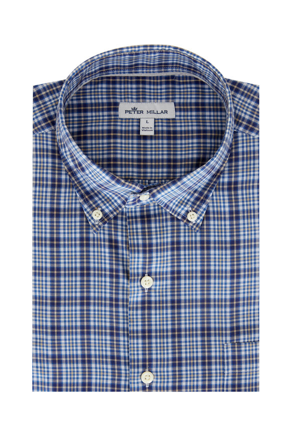 Peter Millar - Dawson Light Blue & Tan Sport Shirt