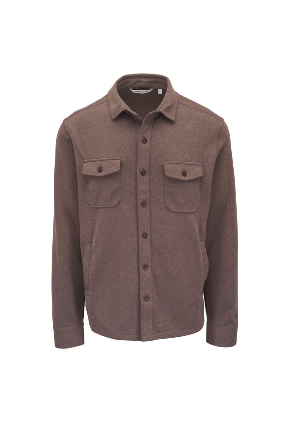 Peter Millar Crown Brown Fleece Sweater Shirt Jacket