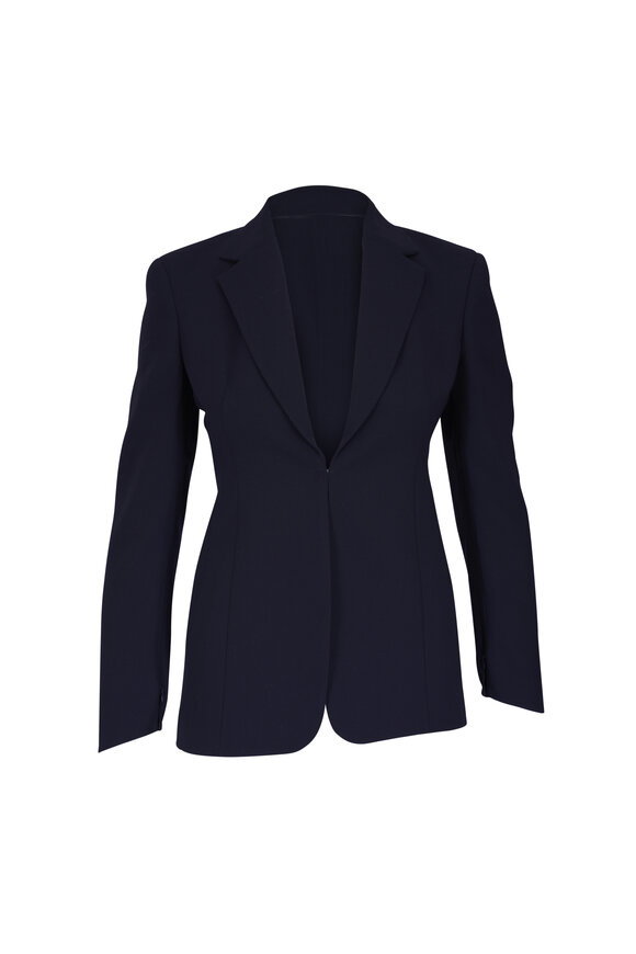 Michael Kors Collection - Black Leather Bomber Jacket