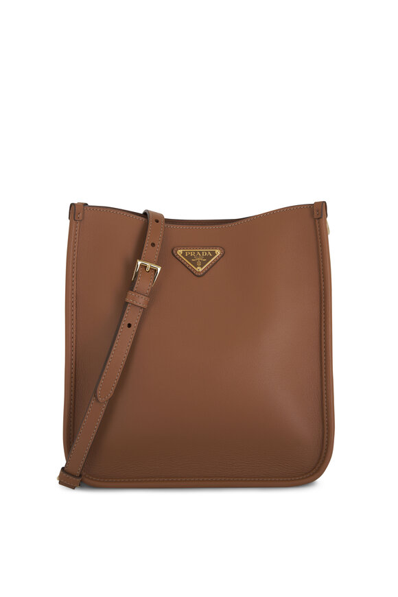 Prada - Small Caramel Soft Grain Leather Messenger Bag