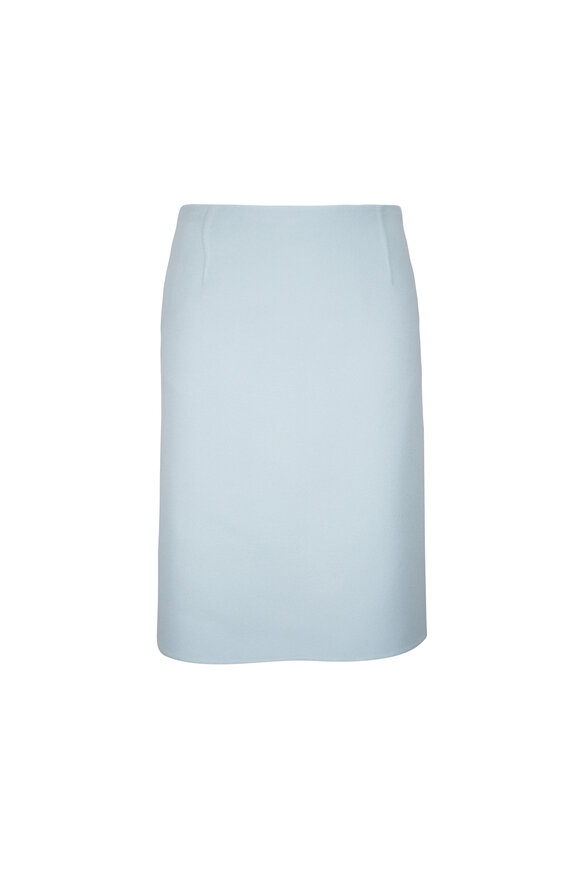 Loro Piana Lexi Mint Double-Faced Cashmere Skirt