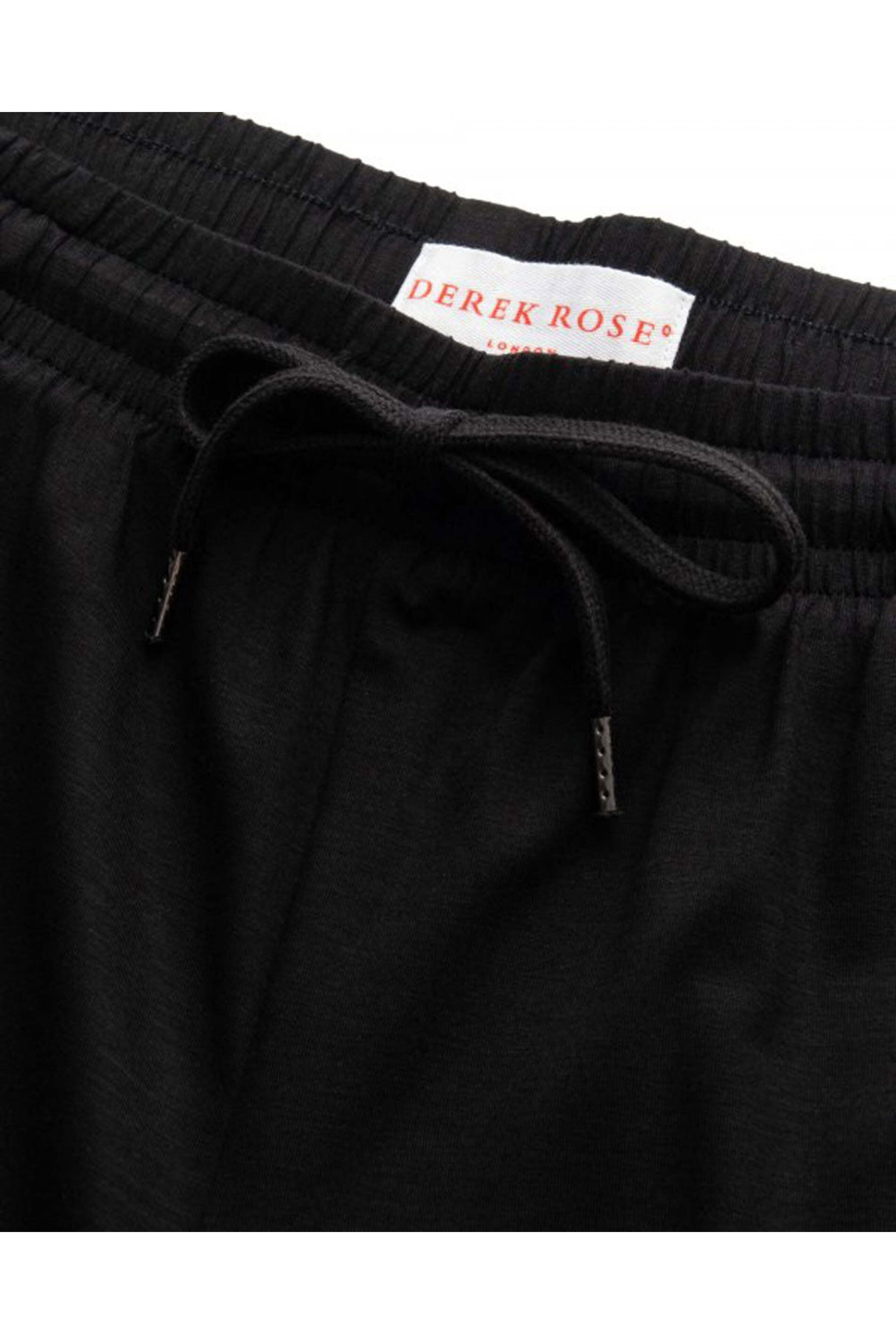 Derek Rose - Basel Jersey Knit Track Pant in Black