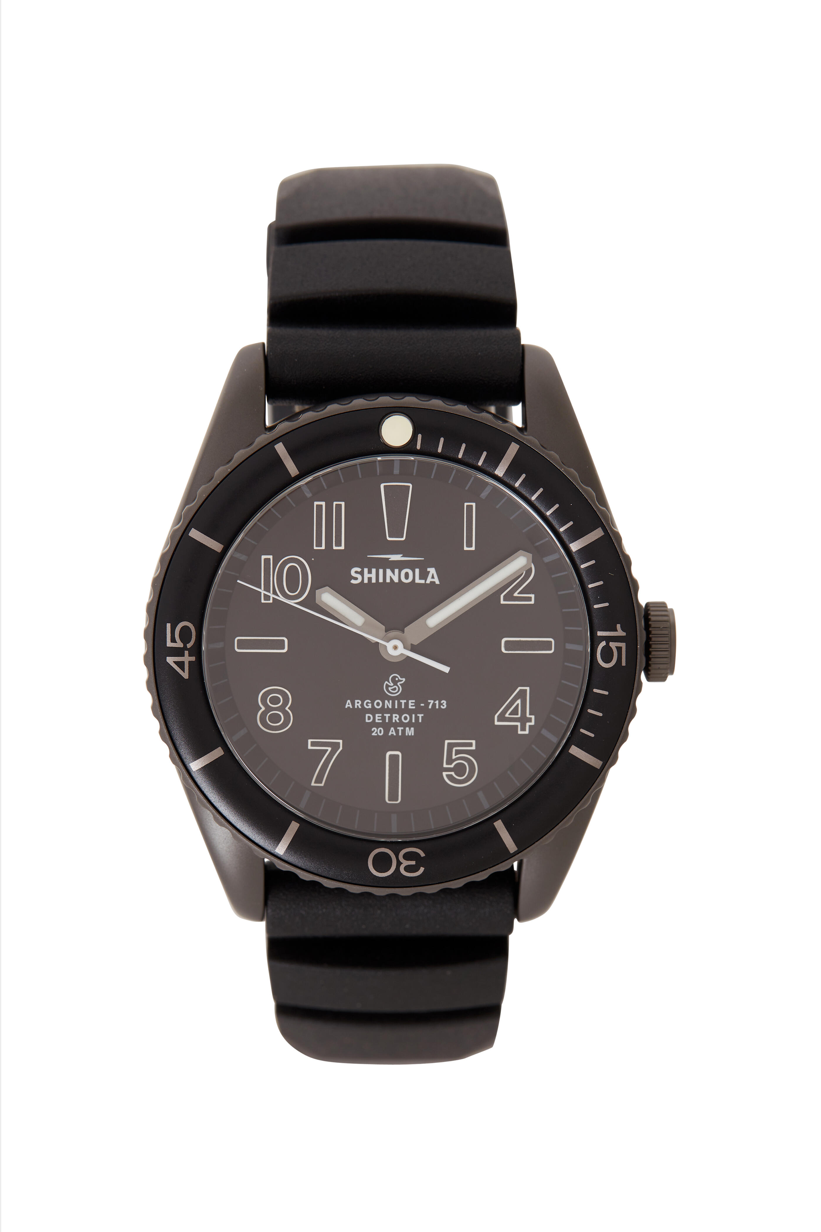 Shinola The Duck Matte Black Water Resistant Watch 42mm